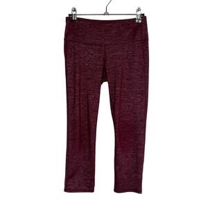 ATHLETA 138356 Chaturanga Capri Cropped Stretch Leggings Maroon Red Womens XS